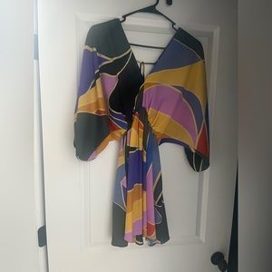 Multicolor romper- worn twice!